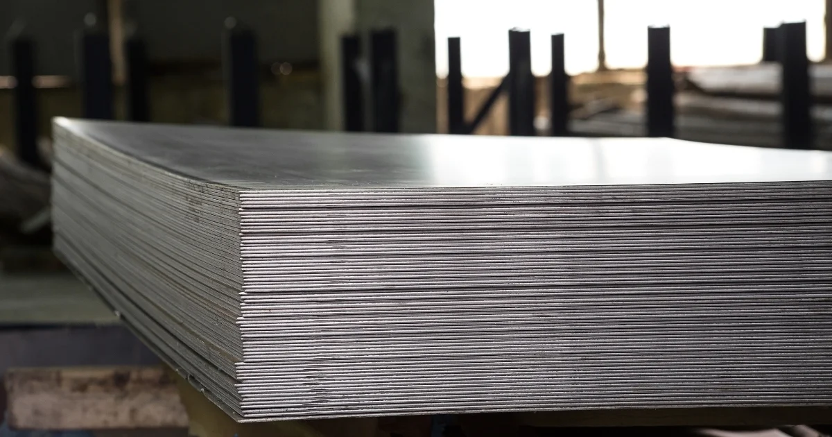 Stack of flat steel sheets